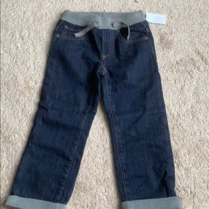 NWT dark wash lined jeans